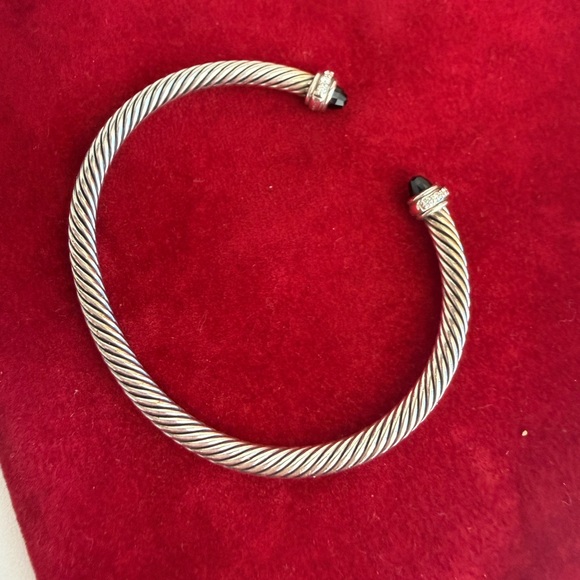 David Yurman Silver Bracelet with Black Accents - Picture 3 of 5